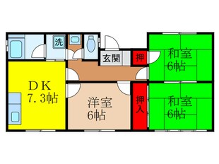 津田マンションの物件間取画像